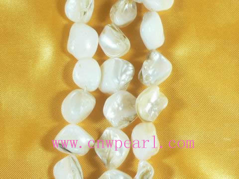 pure white teeth shaped shell strand